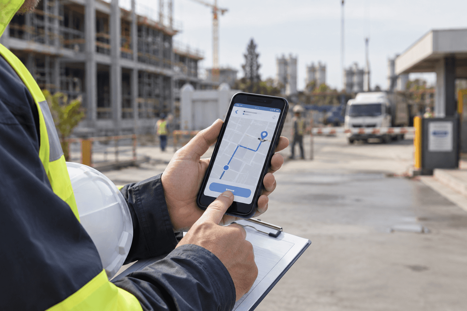 Realistic visual of attendance tracking and distance calculation using mobile location services